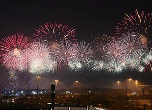 广饶县焰火晚会